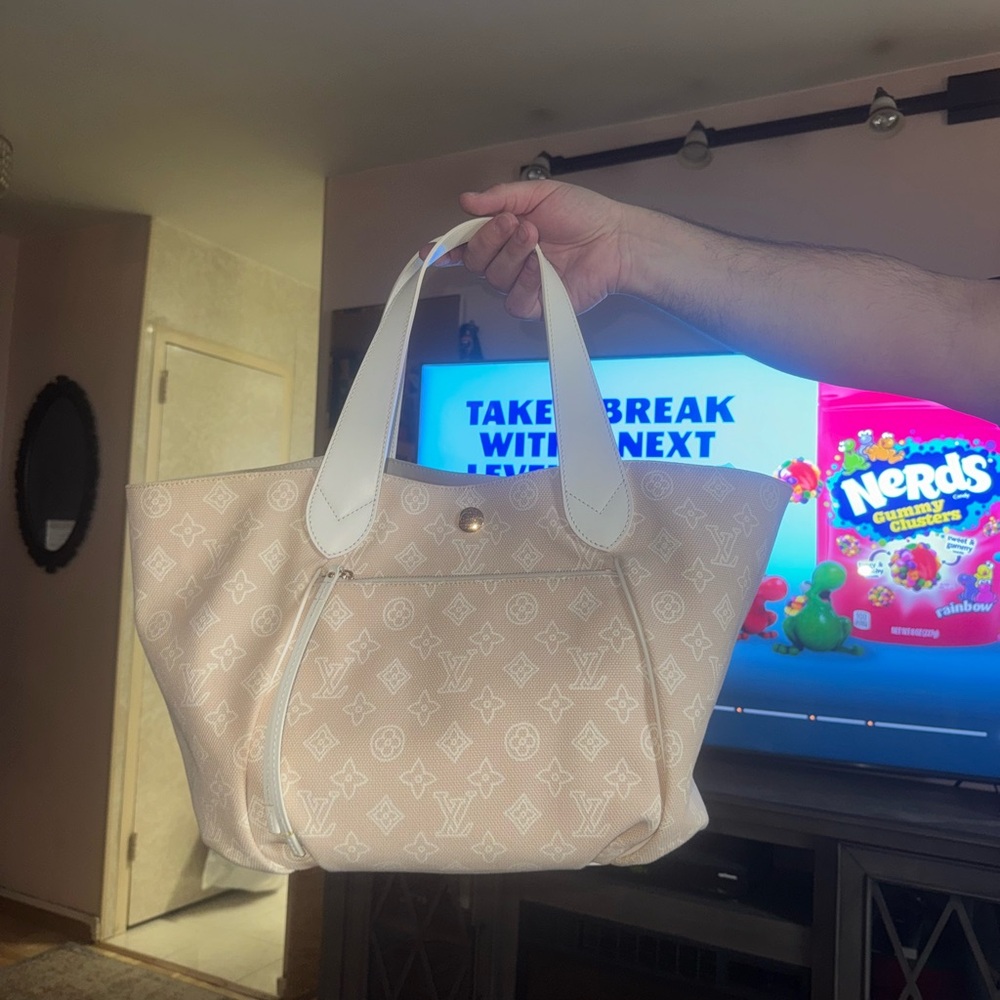 Louis Vuitton Light Pink Tote Shoulder Bag